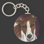 Greyhound Dog Art - Royalty Key Chain