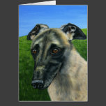 Greyhound Dog Art - Teddy Greeting Cards