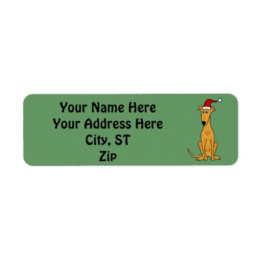 Greyhound Dog Christmas Address Labels Or Gift Tag Zazzle