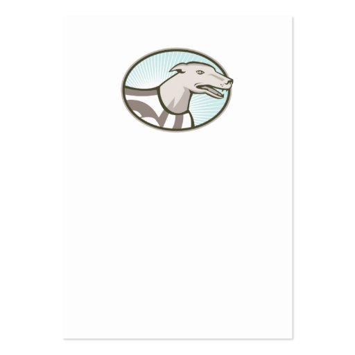 Greyhound Dog Head Retro Business Card