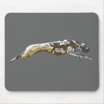 GREYHOUND DOG RACE RUN MOUSE MATS