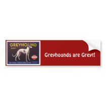 Greyhound Fruit Crate Label Bumper Sticker