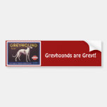 Greyhound Fruit Crate Label Bumper Sticker