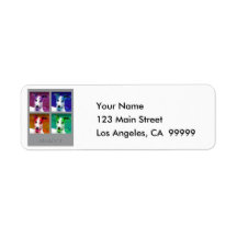 Greyhound Homage to Warhol Custom Return Address Label