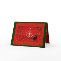 Greyhound in the Christmas Glow cards by cowboyannie Greyhound in the Christmas Glow cards