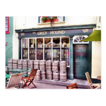 Greyhound Irish Pub Postcard