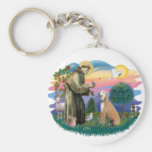 Greyhound (light red) key chains