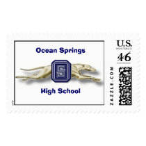 Greyhound Logo, Ocean Springs High School postage by oshighschool Greyhound Logo, Ocean Springs High School postage