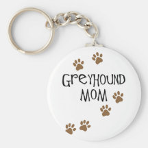 Greyhound Mom Keychain