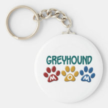 GREYHOUND Mom Paw Print 1 Key Chains