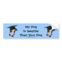 Greyhound My Dog Smarter Than Funny Bumper Sticker bumper stickers