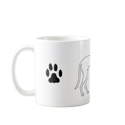 Greyhound Pawprint Mug by Wolf_Genesis