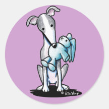 Greyhound Rabbit Lover Sticker