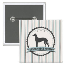 Greyhound Retired Racer 45mph Lazy Dog Pinback Button