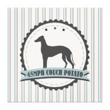 Greyhound Retired Racer 45mph Lazy Dog Canvas Print