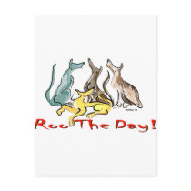 greyhound roo post cards