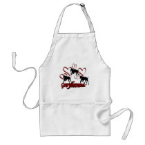 Greyhound Running Silhouettes Hearts Dog Apron