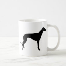 Greyhound Silhouette Coffee Mugs
