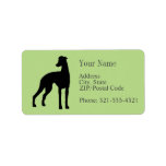 Greyhound Silhouette Label