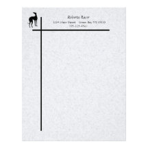 "Greyhound Silhouette" Letterhead Template