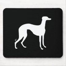Greyhound Silhouette Mouse Pads