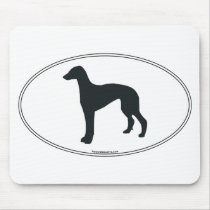 Greyhound Silhouette Mouse Pads