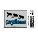 Greyhound Silhouettes Dog Photo Postage Stamp stamp