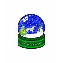 greyhound snow globe t-shirts