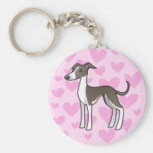 Greyhound / Whippet / Italian Greyhound Love Keychains