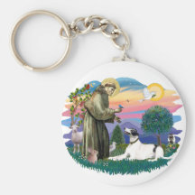 Greyhound (white-black) key chains