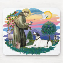 Greyhound (white-black) mousepads