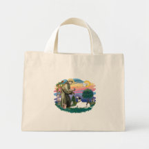 Greyhound (white-black) tote bags
