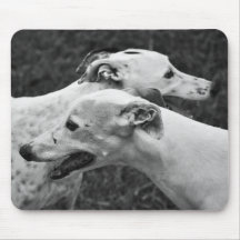 Greyhounds Black and White Mousepad