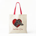 Greyhounds Feel The Love Heart Dog Tote Bag by SmilinEyesTreasures Greyhounds Feel The Love Heart Dog Tote Bag