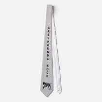 Greyhounds Rock Dog Lover Necktie