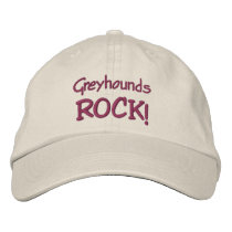 Greyhounds Rock Embroidered Baseball Cap embroidered hats by SmilinEyesTreasures Greyhounds Rock Embroidered Baseball Cap embroidered hats