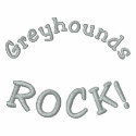 Greyhounds Rock Embroidered Ladies Zip Hoodie embroidered shirts