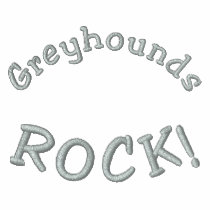 Greyhounds Rock Embroidered Ladies Zip Hoodie embroidered shirts