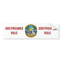 GREYHOUNDS RULE 45 Mph BEACH BUM Bumper Sticker