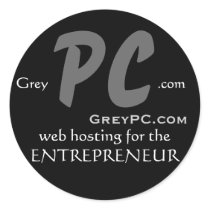 GreyPC.com, PC, web hosting for the ENTREPRENEU... Stickers