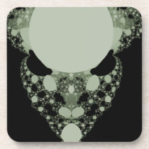 Greys Alien Face Fractal Drink Coasters