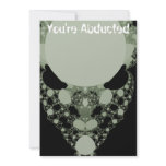 Greys Alien Face Fractal Custom Invites