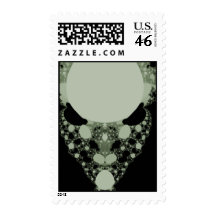Greys Alien Face Fractal Stamp