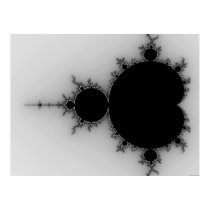 Greyscale Mandelbrot Set posters