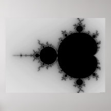 Greyscale Mandelbrot Set Posters