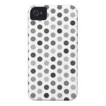 Greyscale Polka Dot Patterned Case Case-mate Iphone 4 Cases