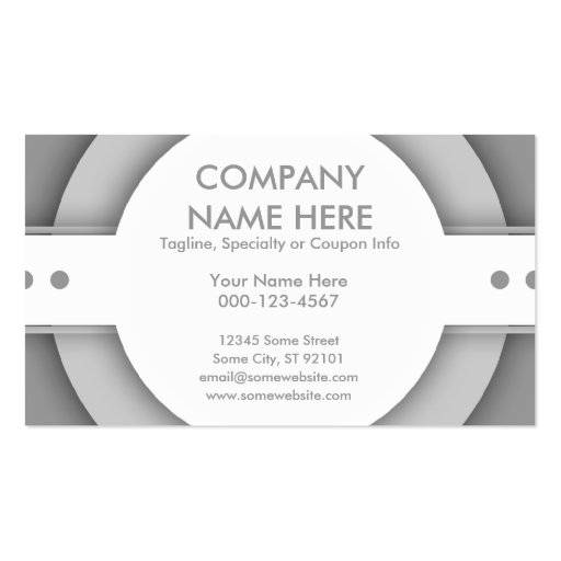 greyscale retro loyalty stamp card business card (back side)