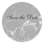 greyscale swirly modern floral wedding stickers