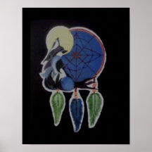 GreyWolf Dreaming Print