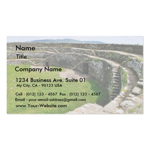 Griahan Of Aileach Stone Fort Business Card (front side)